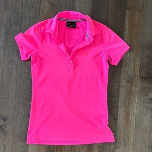 Peak Performance Vibrant Pink Short Sleeve Golf Polo